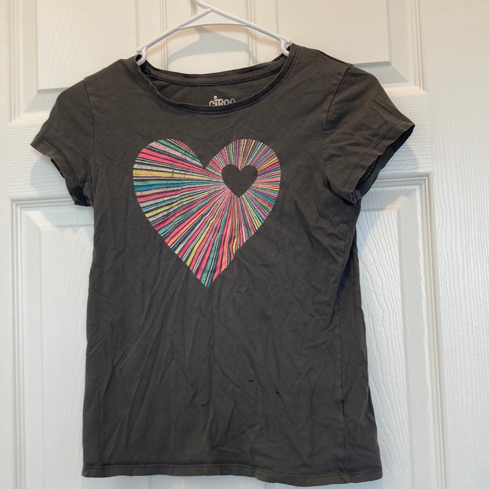 Kids Heart Gray T Shirt